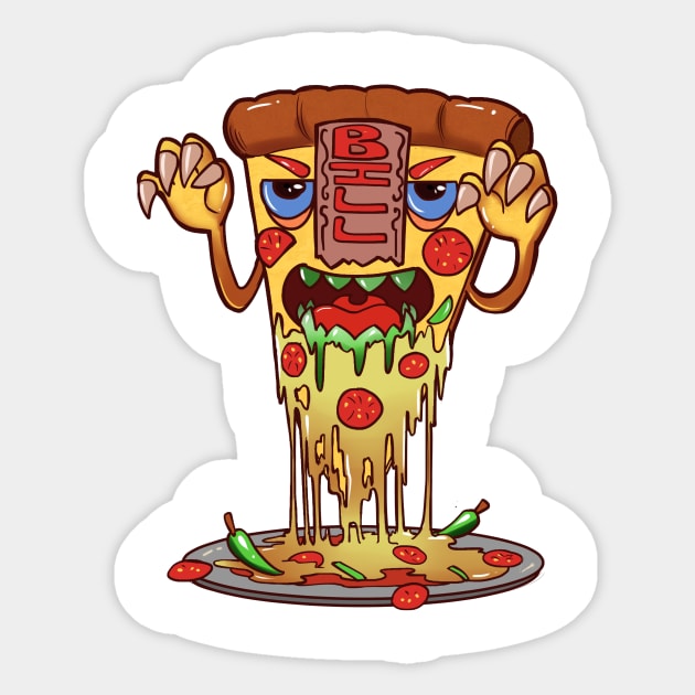 Billy The Bitey Pizza Sticker by chomm13